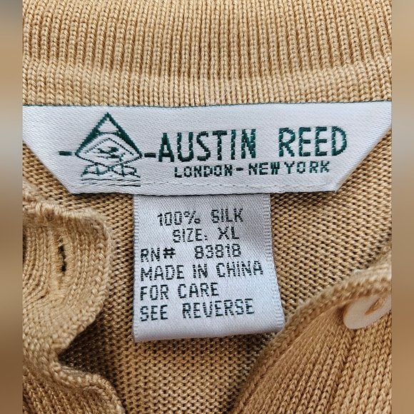 Vintage - Silk Austin Reed 2 Ply Orange Polo Jersey - Size XL - NWOT +1 Free - Picture 7 of 15